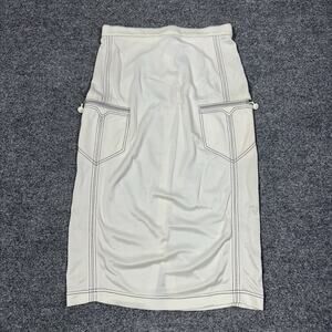 Vintage GIANNI VERSACE Couture Skirt Knee Length White 90s NEW NWT
